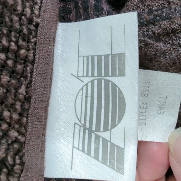 ZOE Sweater Womens Small Oversize Sweatercoat Brown Boho Patchwork Fiber Art - Picture 8 of 9